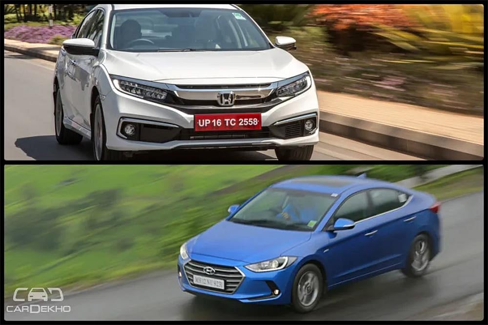 Honda Civic 2019 vs Hyundai Elantra: In Pics