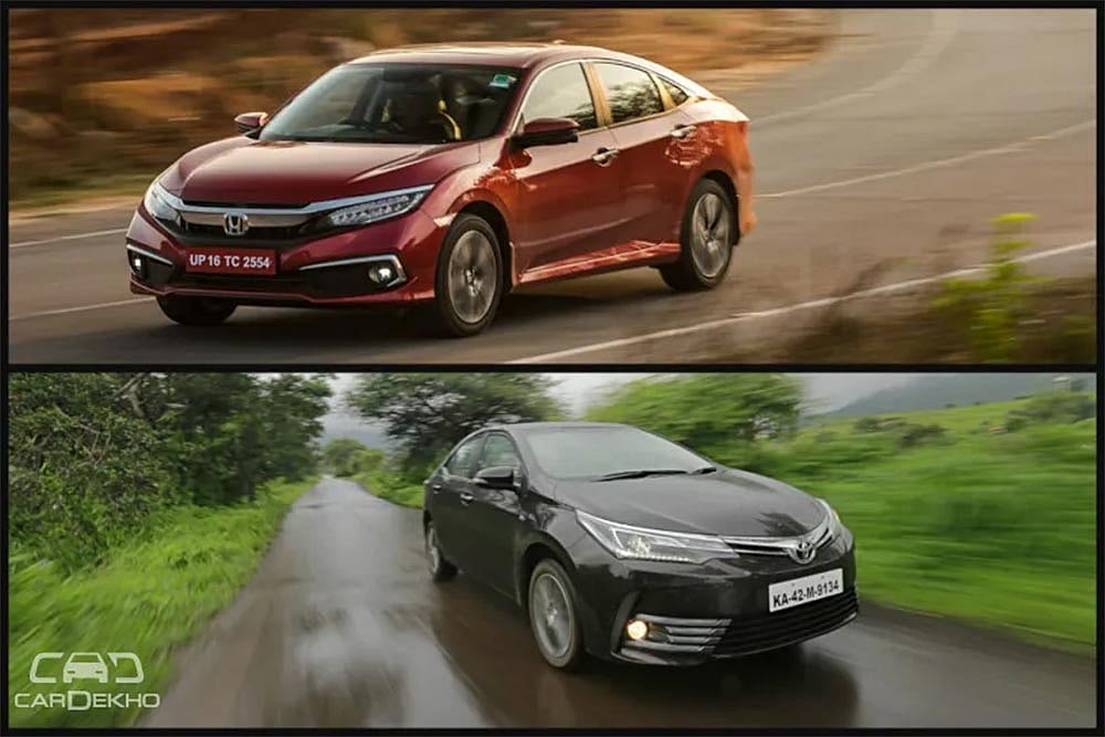 Honda Civic 2019 vs Toyota Corolla Altis: In Pics