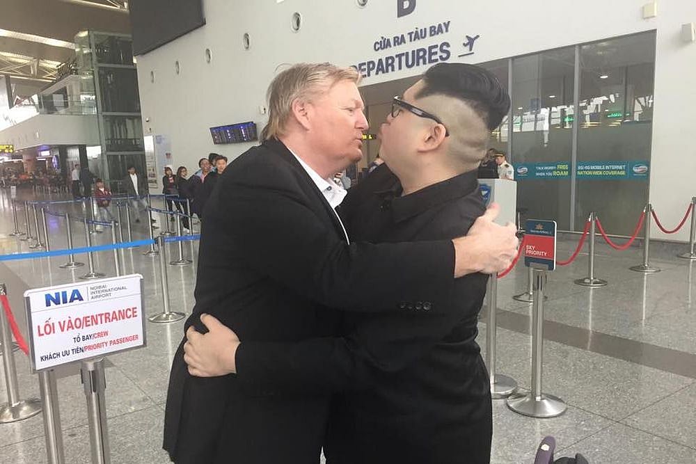 Kim Jong-un Impersonator Deported From Vietnam, Kisses Trump Impersonator Goodbye
