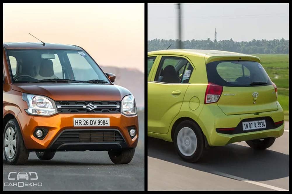 Maruti Wagon R 2019 vs Hyundai Santro: In Pics