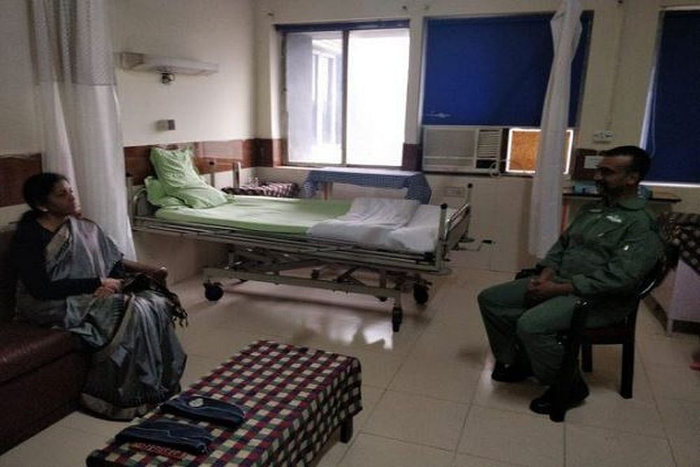 Nirmala Sitharaman Visits Wing Commander Abhinandan In Hospital