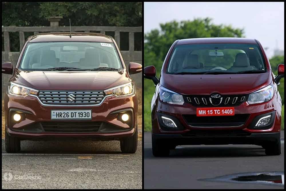 Maruti Ertiga vs Mahindra Marazzo: In Pics