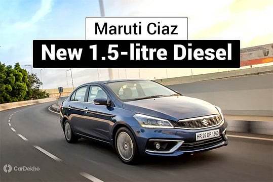 Maruti Ciaz 1.5 Diesel Launched; Priced From Rs 9.97 Lakh