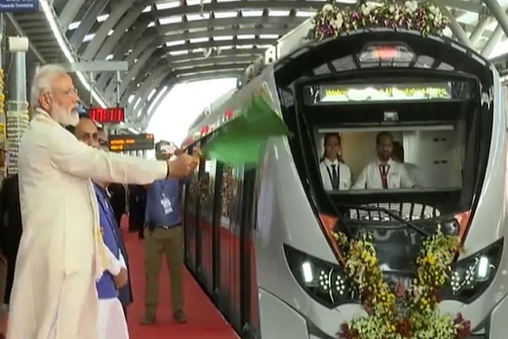 PM Modi Inaugurates First Phase Of Ahmedabad Metro