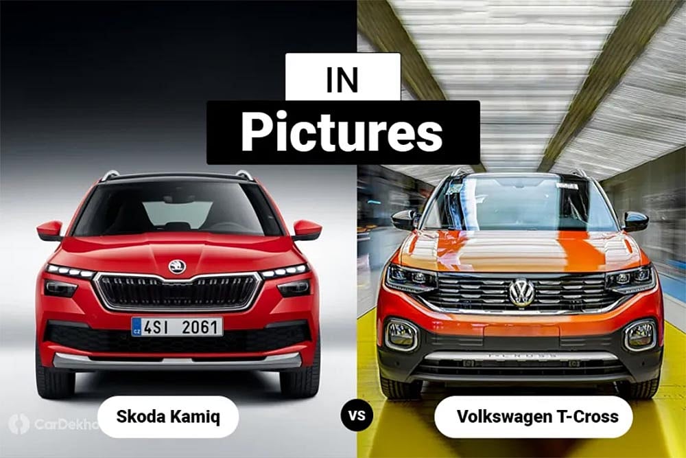 Skoda Kamiq vs Volkswagen T-Cross (International-spec): In Pics