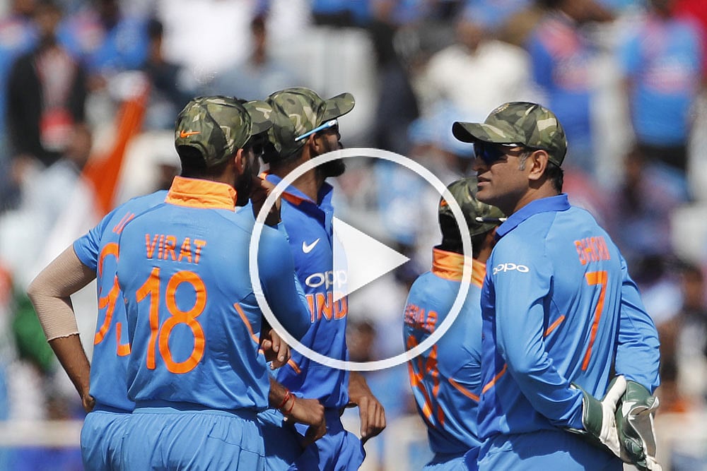 WATCH: Lt Col MS Dhoni Presents Army Caps To Indian Teammates