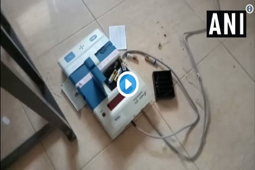 Watch: Jana Sena MLA Smashes EVM At Polling Booth In Andhra, Arrested