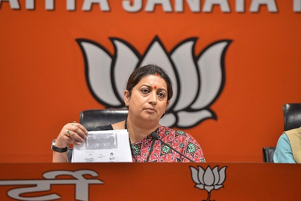 In Her Election Affidavit, Smriti Irani Declares She Is Not A Graduate