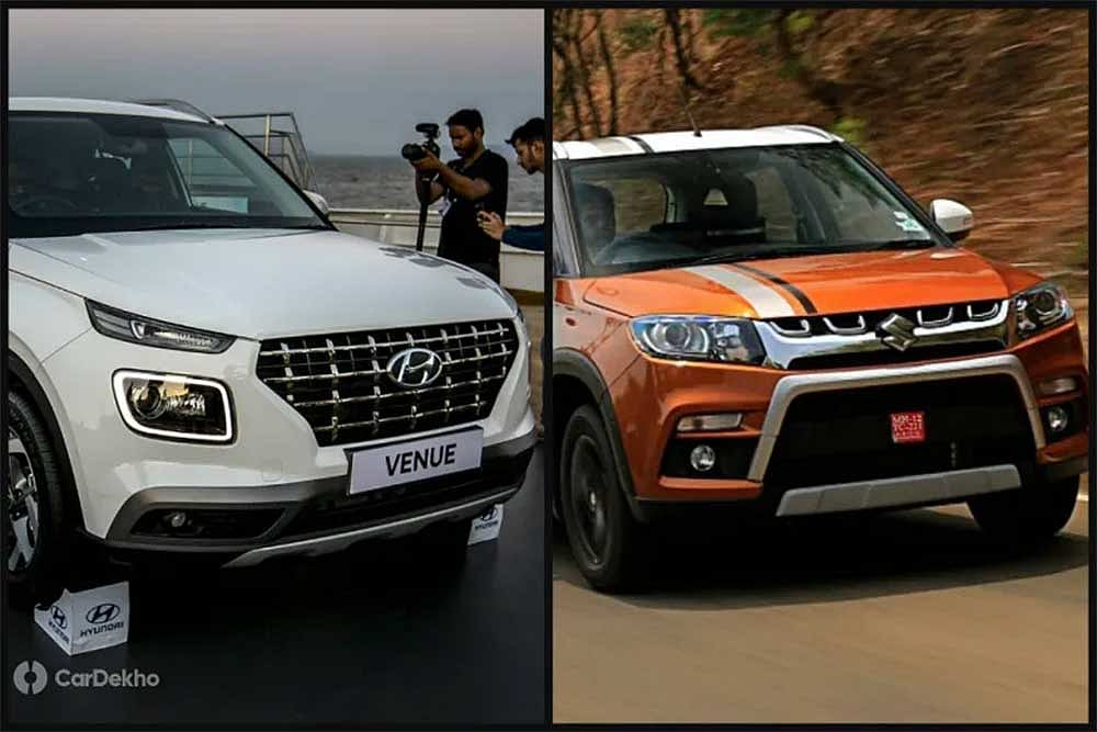 Hyundai Venue vs Maruti Suzuki Vitara Brezza: In Pics