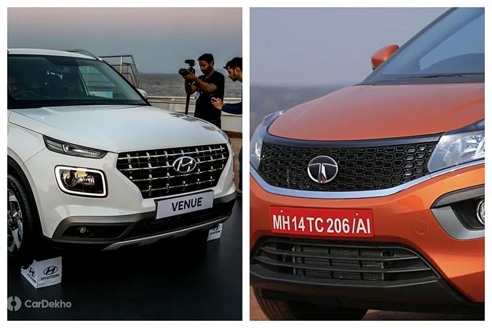 Hyundai Venue vs Tata Nexon: In Pics