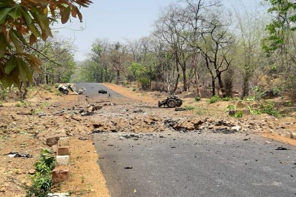 The blast was executed by Maoists on a police vehicle which was carrying 16 security personnel.