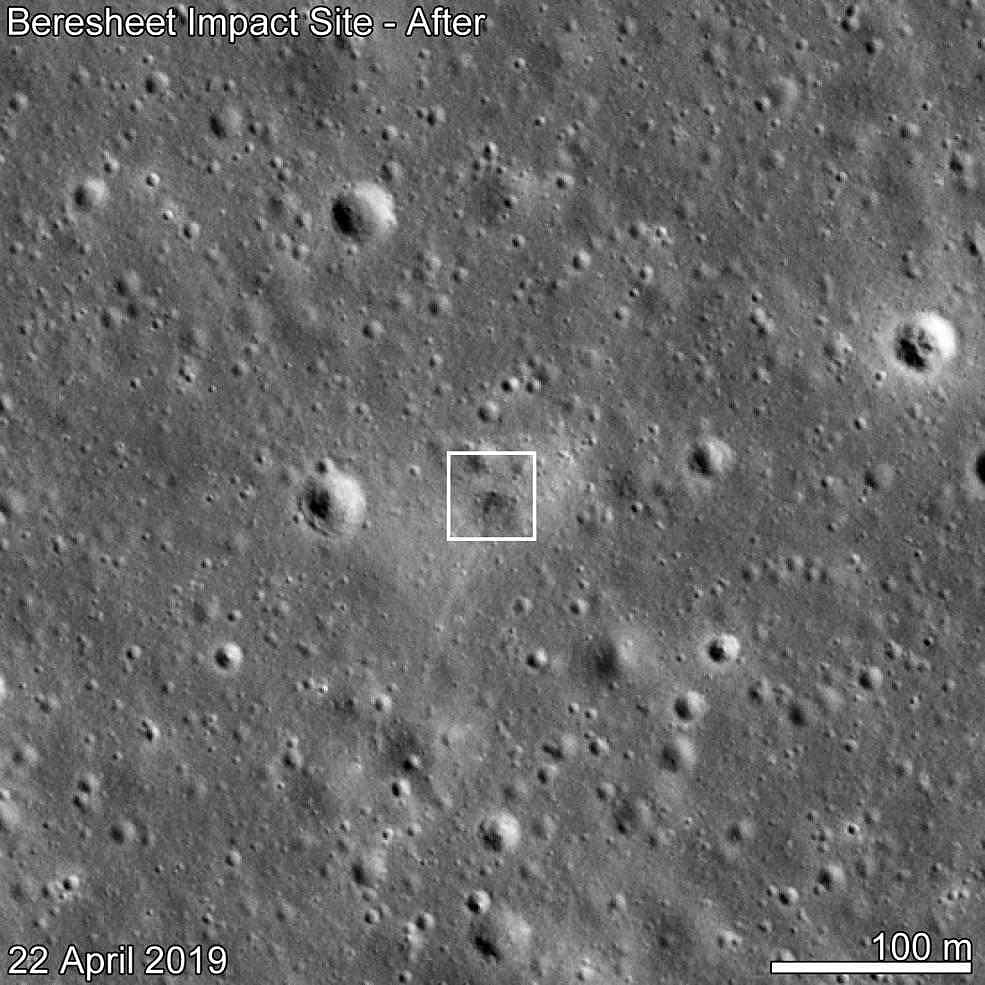 NASA Spots An Israeli Spacecraft's Crash Site On Moon's Surface