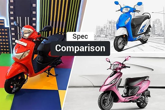 Hero Pleasure Plus 110 vs Honda Activa i vs TVS Scooty Zest: Spec Comparison