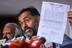 File photo : Yogendra Yadav, Mahua Moitra, Manoj Jha and ADR have challenged ECI's SIR order ahead of Bihar elections before the Supreme Court