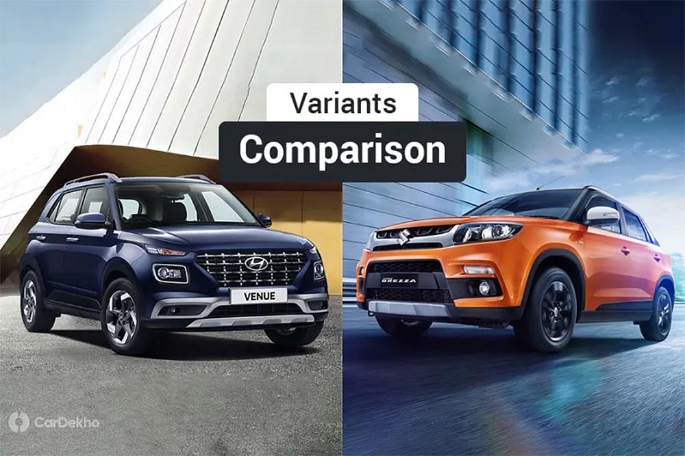 Maruti Vitara Brezza vs Hyundai Venue: Variants Comparison