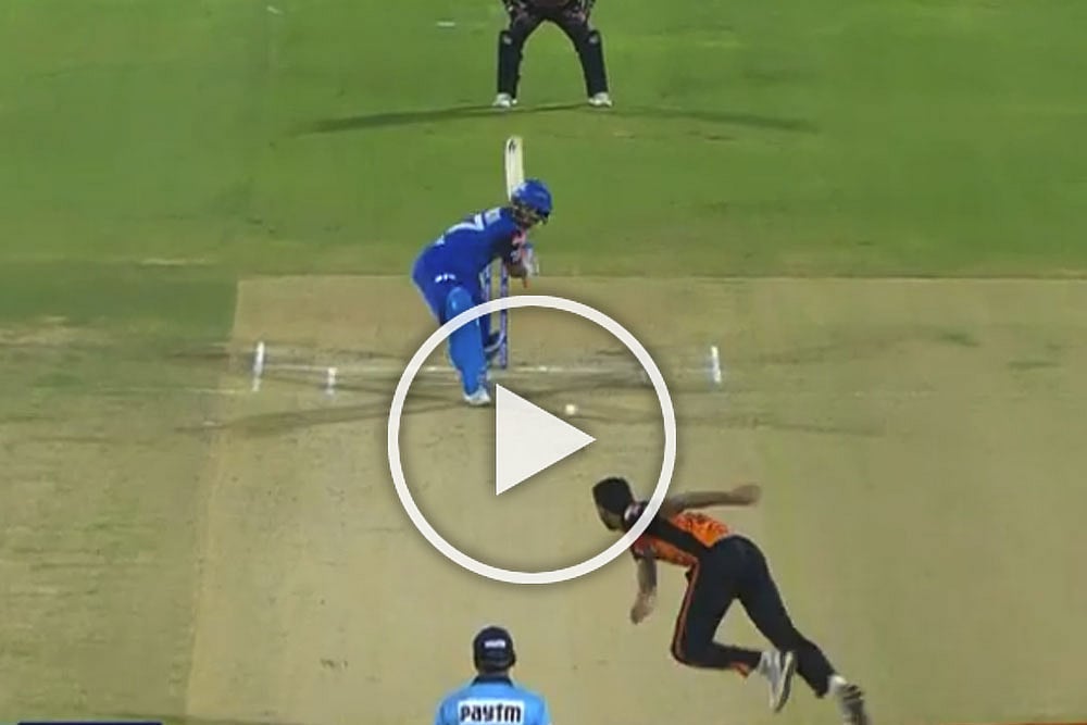 IPL 2019 Eliminator, DC Vs SRH: Rishabh Pant Pays The Price For Going After Glory Shot, But Not Before Destroying Basil Thampi – WATCH