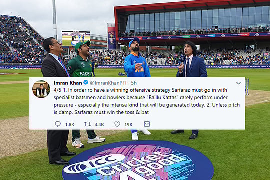 India Vs Pakistan, Cricket World Cup: Imran Khan Advises Sarfaraz Ahmed To Bat First, He Decides To Bowl!