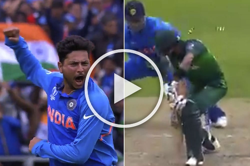 IND Vs PAK, ICC Cricket World Cup 2019: Kuldeep Yadav Makes His Mark With ‘A Perfect Delivery' Against Pakistan – WATCH