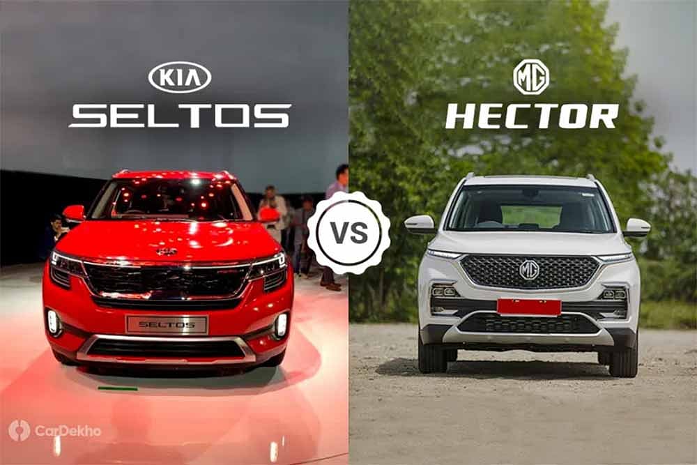 Kia Seltos vs MG Hector: In Pics