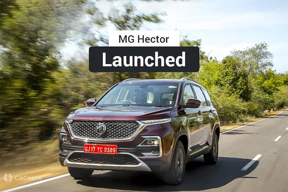 MG Hector Launched; Price Starts Below Tata Harrier, Jeep Compass & Hyundai Tucson