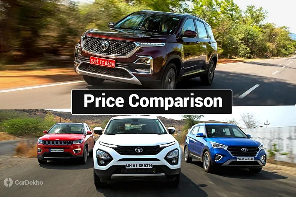 MG Hector vs Tata Harrier vs Jeep Compass vs Hyundai Creta: What Do The Prices Say?