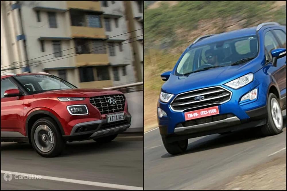 Hyundai Venue vs Ford EcoSport: Petrol-Automatic Performance & Mileage Compared