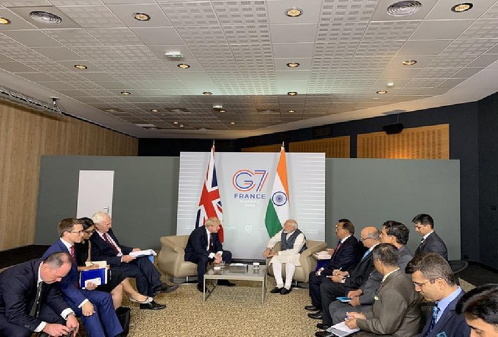 PM Modi Meets Boris Johnson At G-7 Summit; Discusses Bilateral Ties, Security