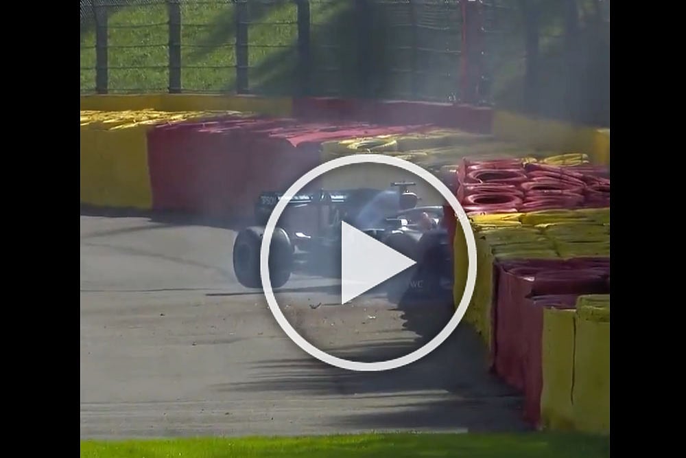 Lewis Hamilton Crash Brings Out Red Flag In FP3 At The Belgian Grand Prix – WATCH
