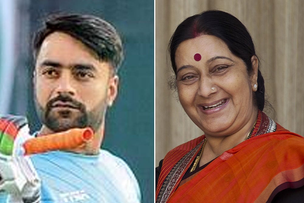 When Sushma Swaraj Won The Hearts With Unforgettable Tweet On Rashid Khan