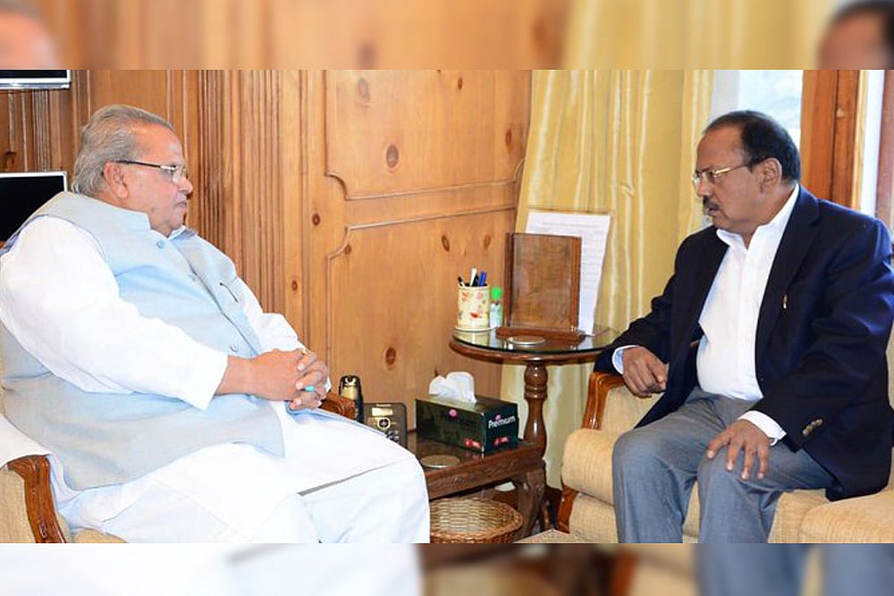 NSA Ajit Doval Meets J&K Governor Satya Pal Malik