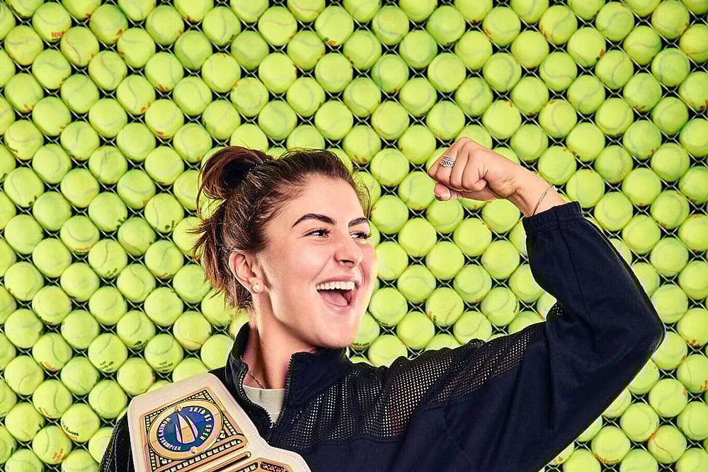 US Open Champion Bianca Andreescu Receives Customised WWE Belt