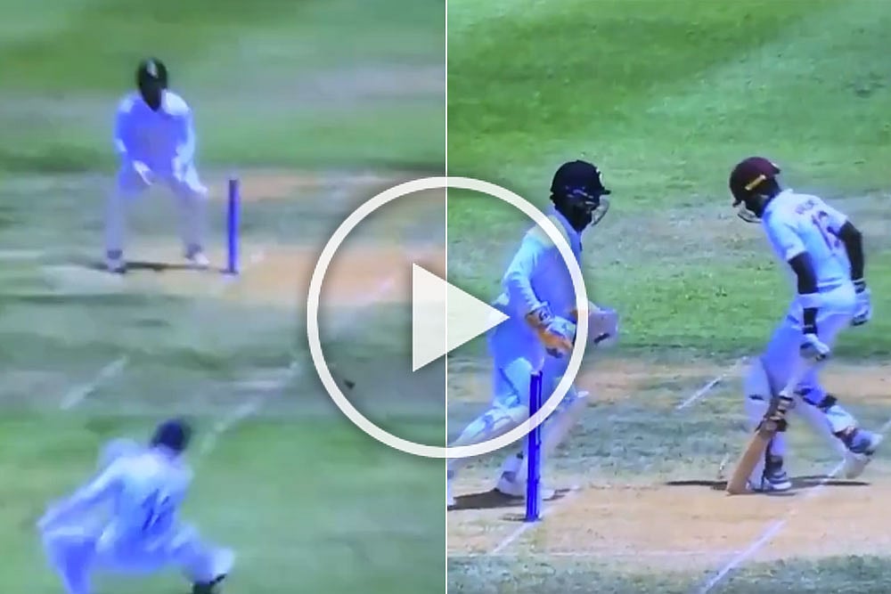 West Indies Vs India, 2nd Test: Virat Kohli's Brilliant Direct Hit Stuns Shamarh Brooks – WATCH