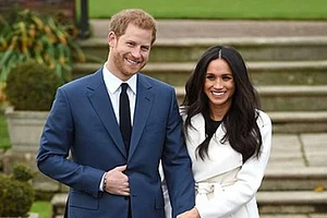 Prince Harry and wife Meghan Markle.