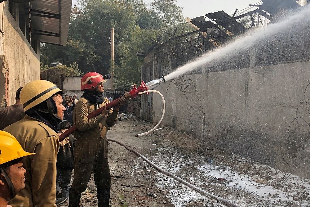 Factory In Delhi's Peera Garhi Collapses After Fire, One Firefighter Dies