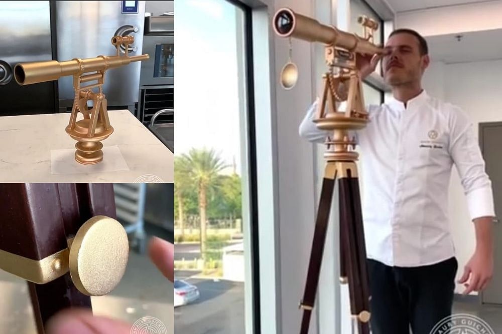 Watch: Five-Foot Tall Telescope Made From Chocolate Leaves Netizens Amused