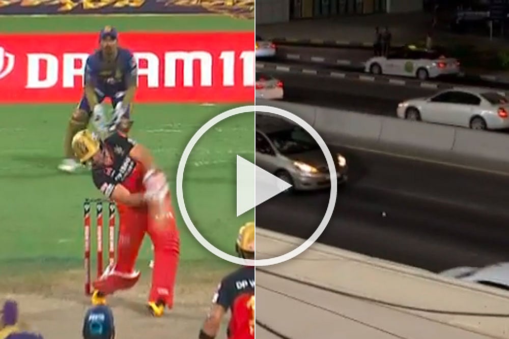 IPL 2020, RCB Vs KKR: Cars Stop As AB De Villiers Sixes Land On Sharjah Street - WATCH