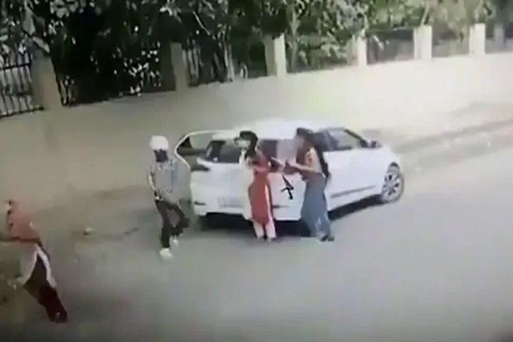 Shocking Video Shows Woman Being Shot At Outside College Premises In Haryana