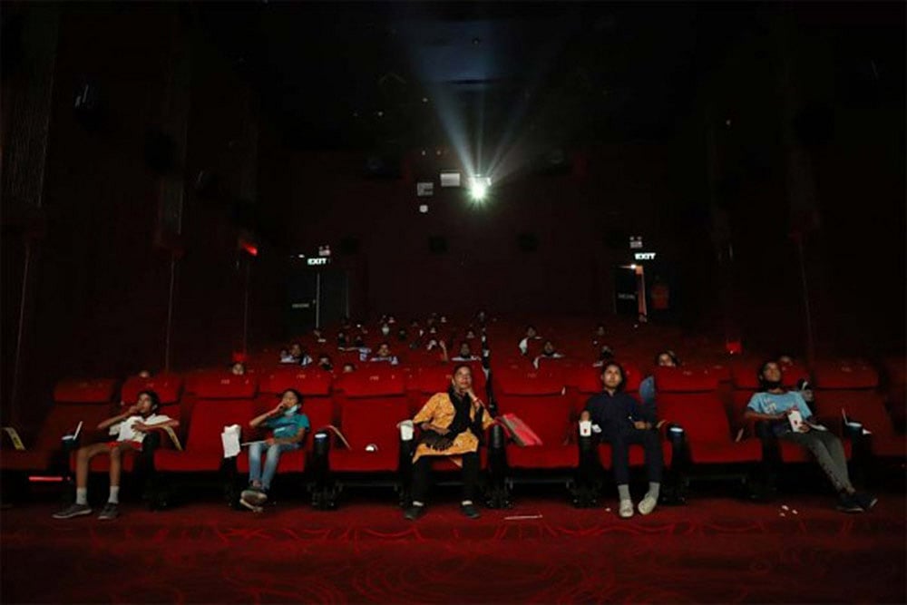 Theatres and multiplexes reopened in some parts of the country after being allowed to resume operations as per guidelines issued under Unlock 5.