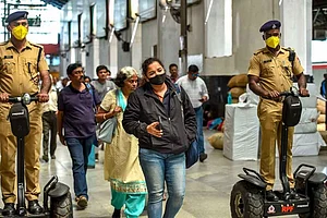 Brave Railway Officer Saves Woman About To Fall Into Train-Platform Gap