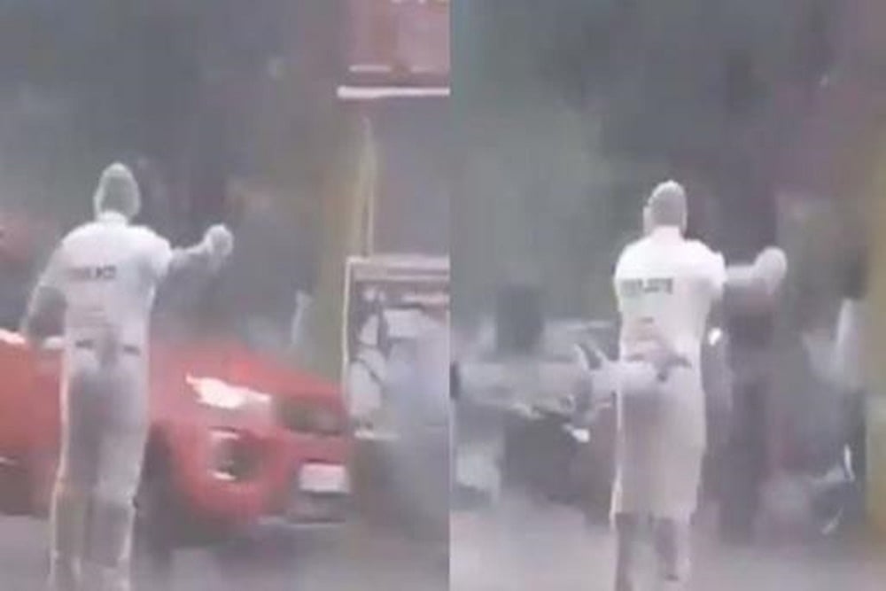 Cop In Tamil Nadu Stands In Rain For 4 Hours To Regulate Traffic, Lauded For His Dedication