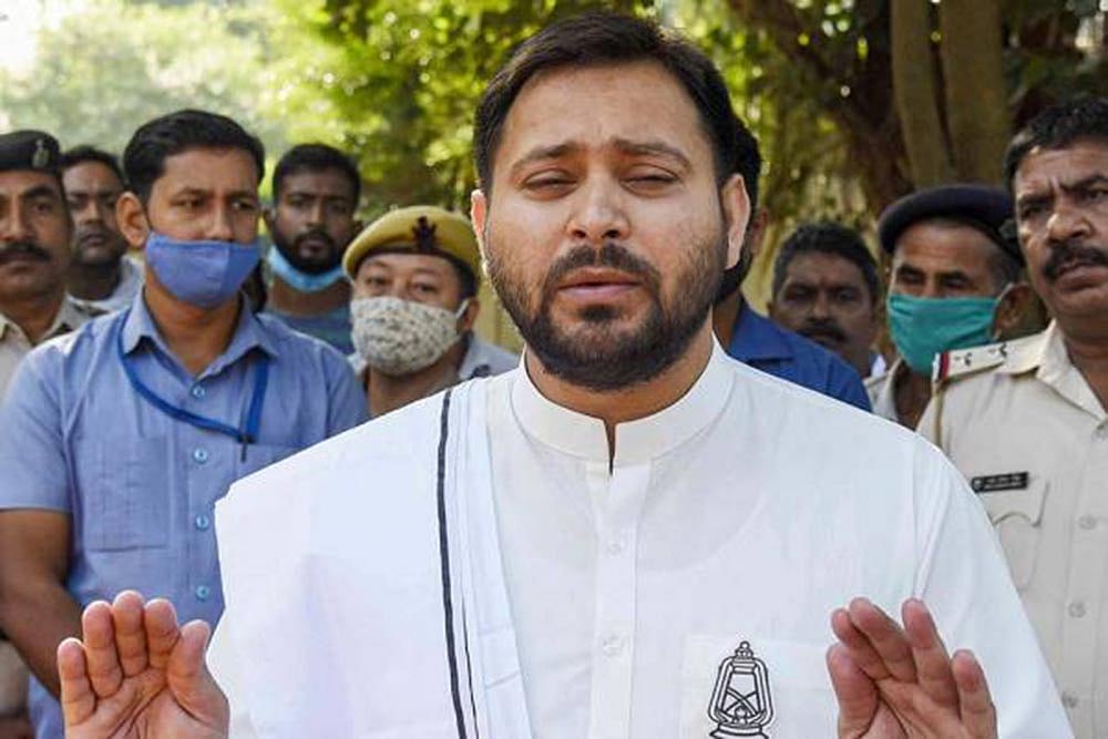 RJD leader Tejashwi Prasad Yadav claimed to be a descendant of Lord Krishna's clan.