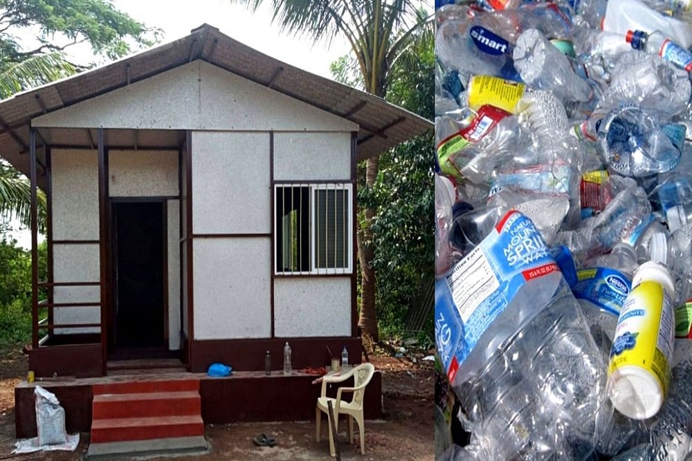 Karnataka Waste Collector Builds Eco-Friendly House Made From 100% Recycled Plastic