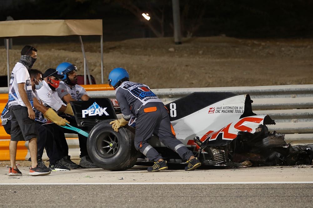 Watch - F1 Driver Romain Grosjean Escapes After Horror Crash At Bahrain GP