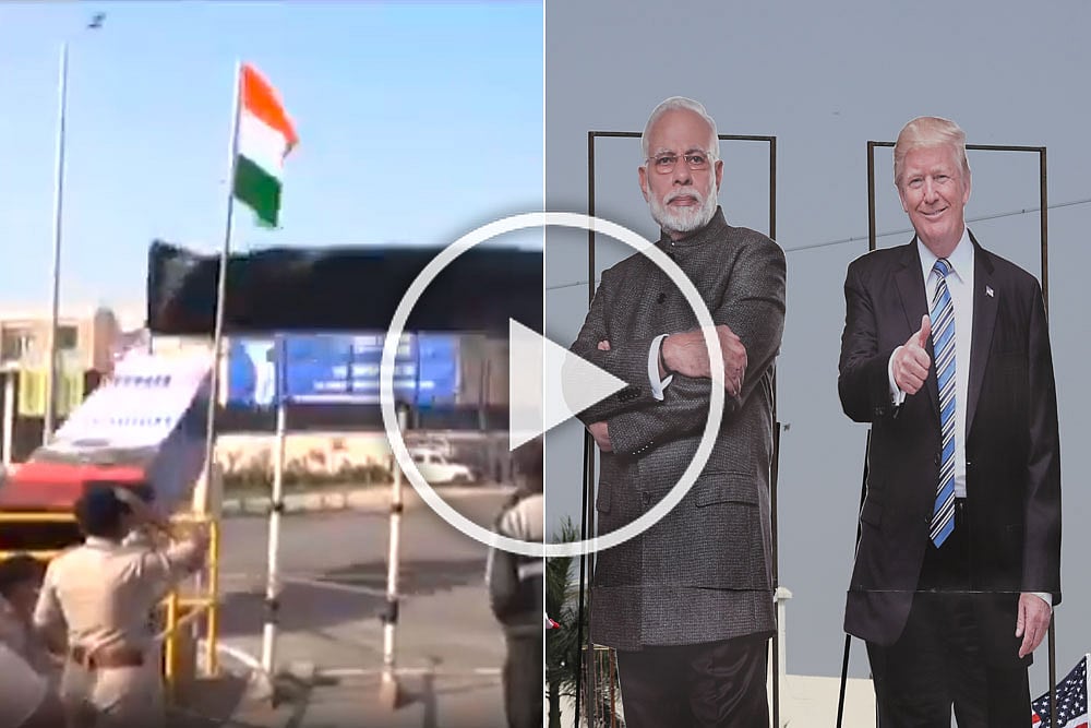 Donald Trump In India: Entry Gate At Motera Stadium Collapses Ahead Of US President's Ahmedabad Visit - WATCH