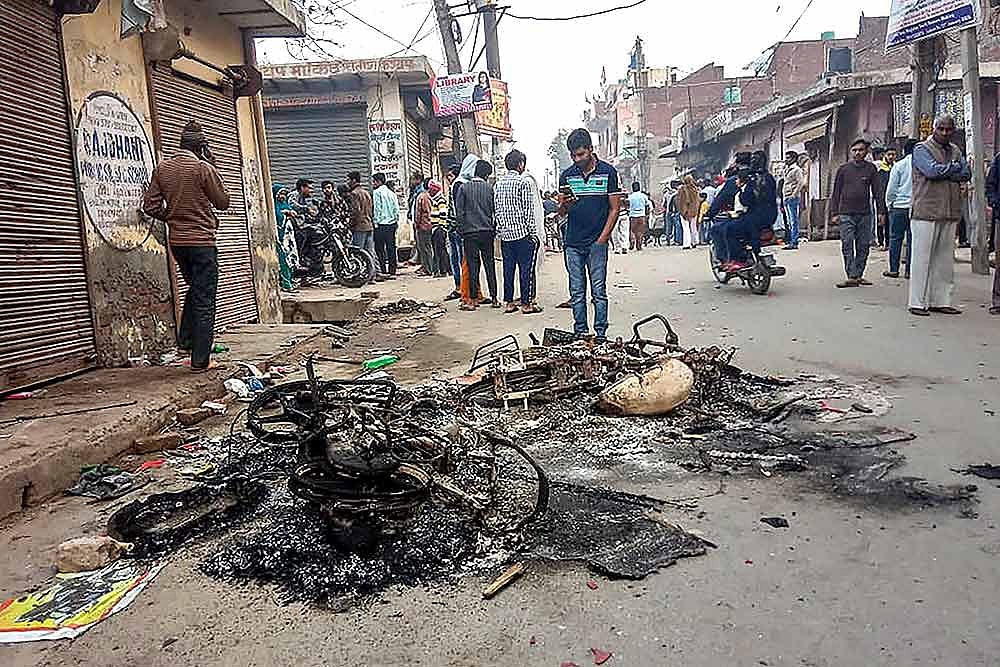 File Photo : Ashes Left Behind From The 2020 Violence in North-East Delhi