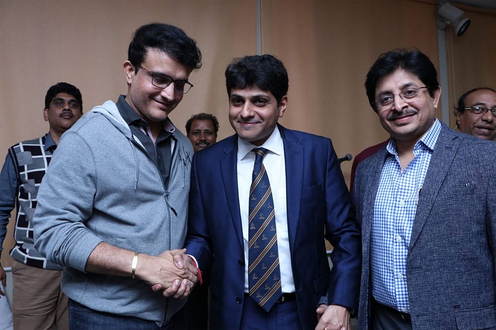 AvisFile image of Avishek Dalmiya (centre) along with Sourav Ganguly.hek Dalmiya, centre, becomes the 18th president of CAB.