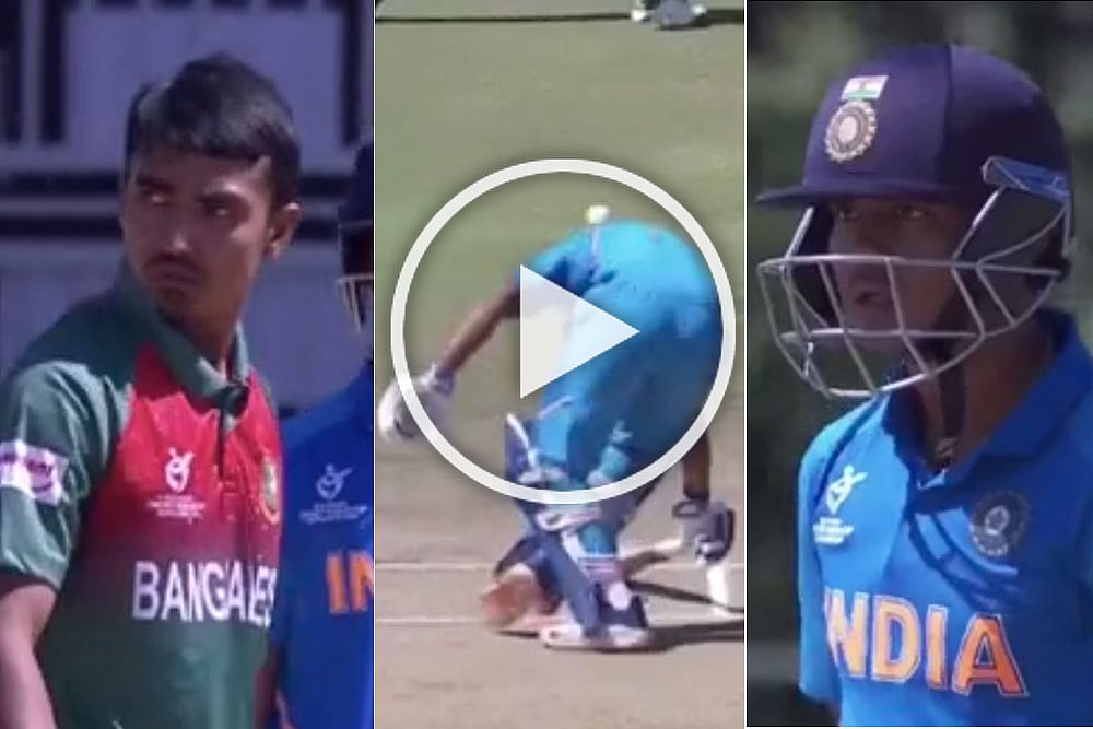 IND Vs BAN, ICC U-19 World Cup Final: Tanzim Hasan Sakib's Dangerous Throw Infuriates Divyansh Saxena - WATCH