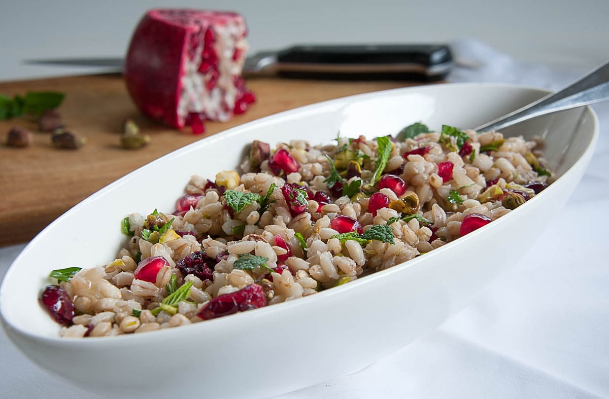 Lockdown Recipe: Pearl Barley, Almonds And Pomegranate Salad | By Chef Manoj Rawat
