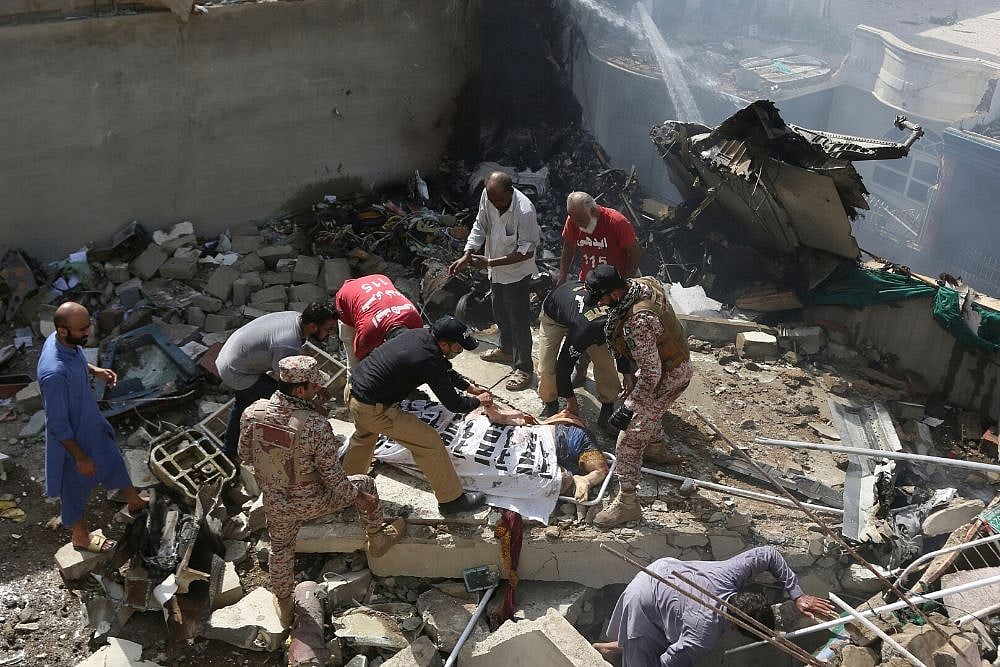 45 Dead As Pakistan Plane With 99 On Board Crashes In Residential Area In Karachi