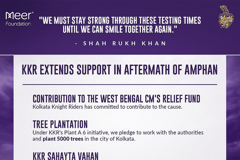 Kolkata Knight Riders Extend Support In Aftermath Of Cyclone Amphan